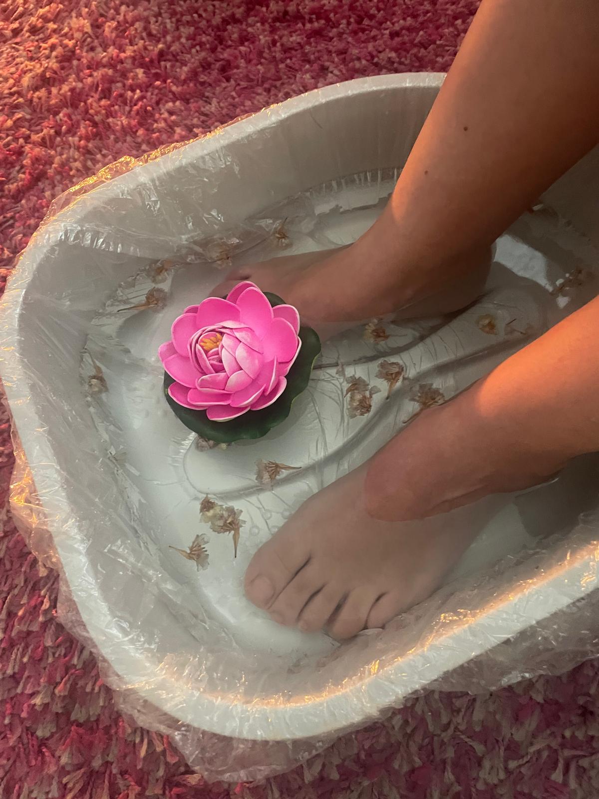 Ritual relaxante para os pés